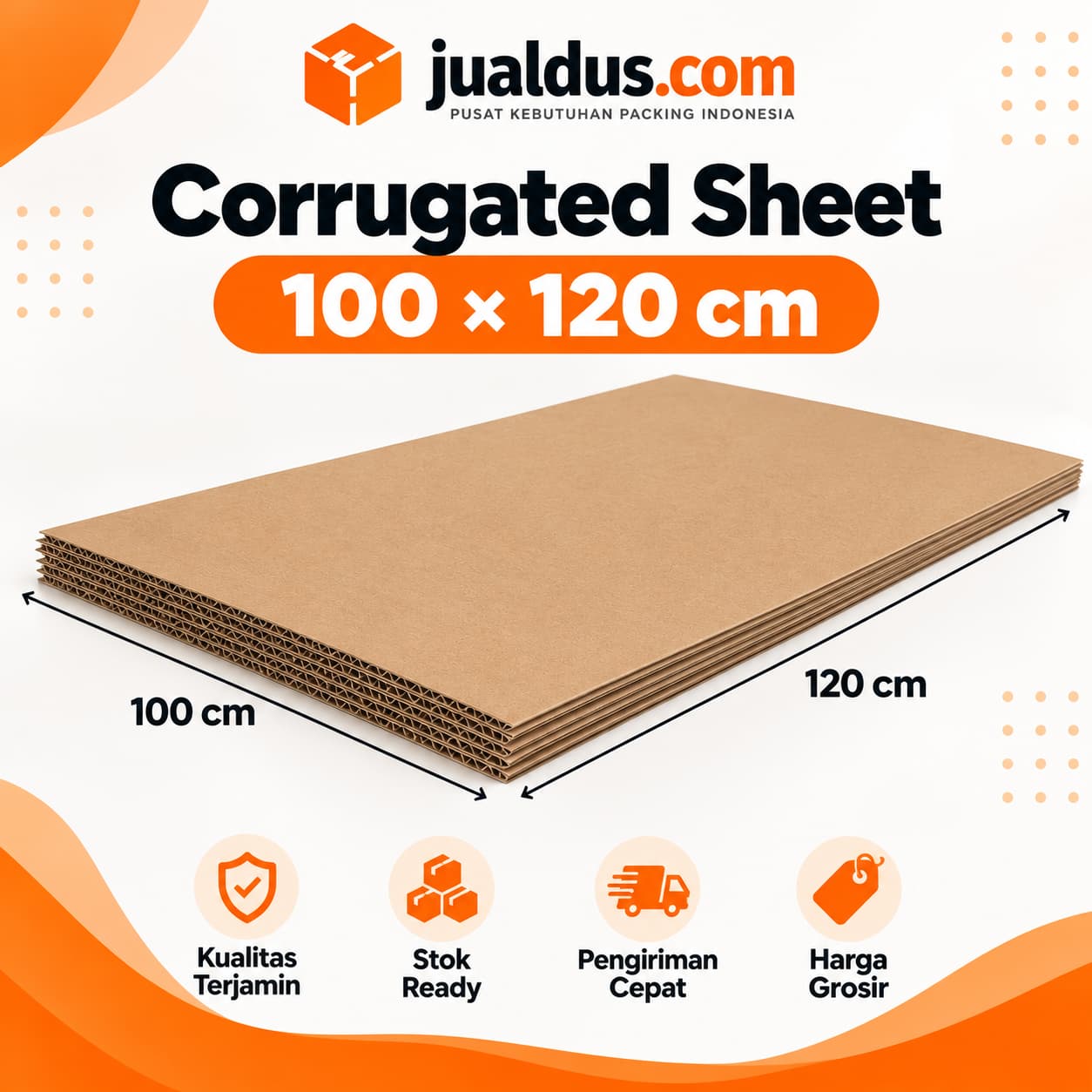 Corrugated Sheet 100×120 cm