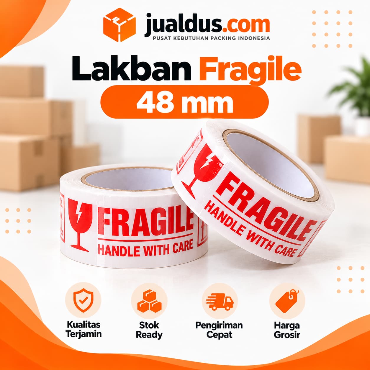 Lakban Fragile 48 mm